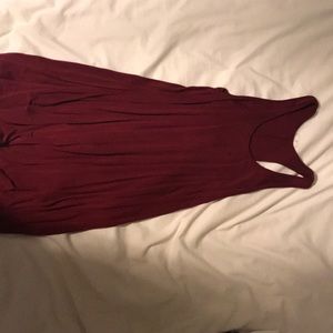 Maroon t-shirt dress